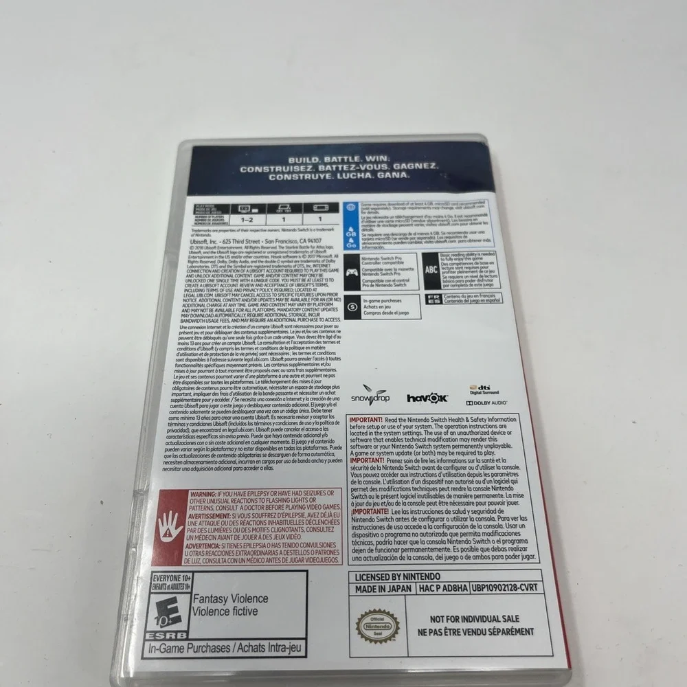 Starlink: Battle for Atlas - Case Only, No Game (Nintendo Switch, 2018) Nice!